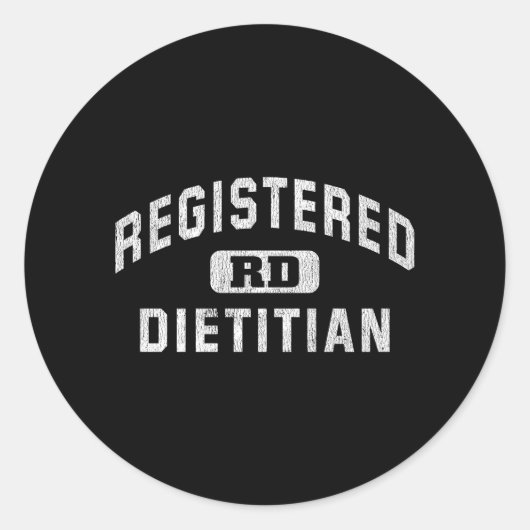 Sticker Rond Nutritionniste diététiste enregistré (Devant)