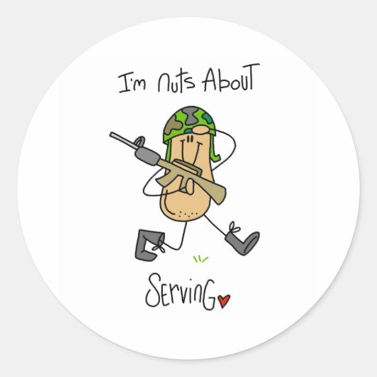 Sticker Rond Nuts À Propos De La Servitude (Devant)