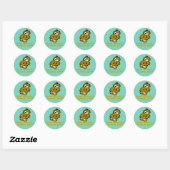 Sticker Rond Nutty Monkey Et Moi, Je T'Ai Éclairé (Feuille)