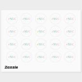 Sticker Rond #NVC Communication non violente pour l'empathie (Feuille)