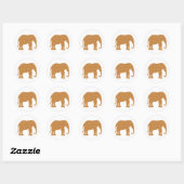 Sticker Rond NVN353 Elephant Animaux Animaux Poupées Jeu Enfant (Feuille)