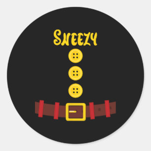 Sticker Rond Nwarf Easy Halloween Group Matching Hommes Femmes