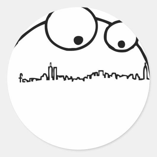 Sticker Rond NY Monster (Devant)