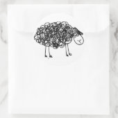 Sticker Rond NYAHM Logo mouton noir (Sac)
