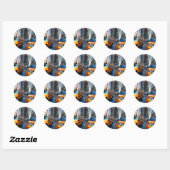 STICKER ROND NYC (Feuille)