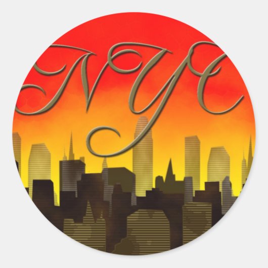 Sticker Rond nyc (Devant)