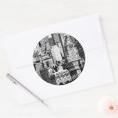 Sticker Rond NYC Skyline IX (Enveloppe)