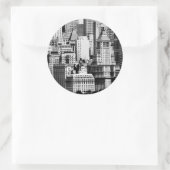 Sticker Rond NYC Skyline IX (Sac)