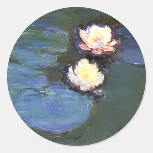 Sticker Rond Nymphes, Claude Monet (Devant)