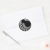 Sticker Rond NZ Kiwi / Silver Fern Emblem (Enveloppe)