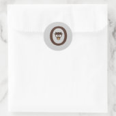 Sticker Rond O - Chouette (Sac)