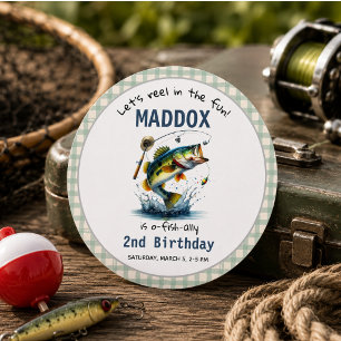 Sticker Rond O-Fish-Ally Deux Pêche 2e Anniversaire