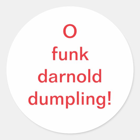 Sticker Rond O funk darnold dumpling Hankamer Artjunkhaus Comic (Devant)