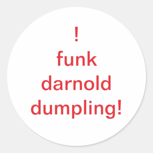 Sticker Rond O funk darnold dumpling Hankamer Artjunkhaus Comic (Devant)
