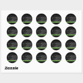 Sticker Rond O Scale Model Train - Ride the Ghost Train (Feuille)