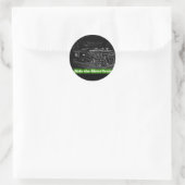Sticker Rond O Scale Model Train - Ride the Ghost Train (Sac)