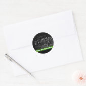 Sticker Rond O Scale Model Train - Ride the Ghost Train (Enveloppe)