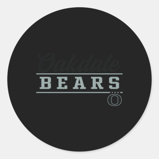 Sticker Rond Oakdale High School Bears (Devant)
