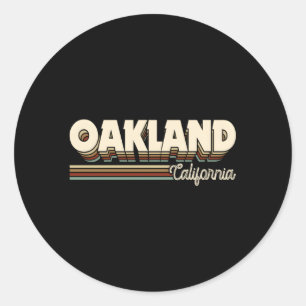 Sticker Rond Oakland California Ca