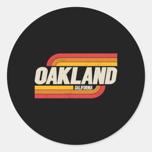Sticker Rond Oakland California Ca City (Devant)