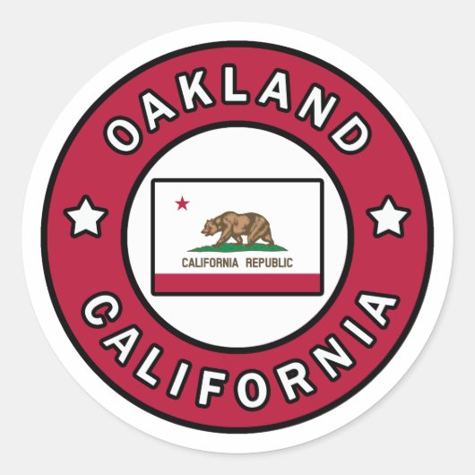 Sticker Rond Oakland Californie (Devant)
