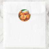 Sticker Rond Oaquarelle mandarine (Sac)