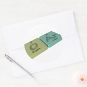 Sticker Rond Oar comme O Oxygen et Ar Argon (Enveloppe)