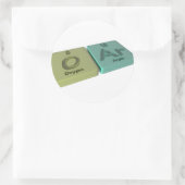 Sticker Rond Oar comme O Oxygen et Ar Argon (Sac)