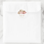 Sticker Rond Oasis Boho Fleurs de Mariage ID959 (Sac)