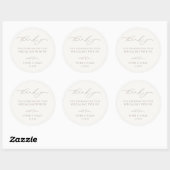 Sticker Rond OASIS Minimalist Wedding Thank You (Feuille)