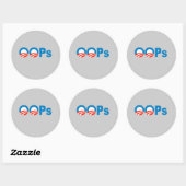 Sticker Rond Obama (Feuille)