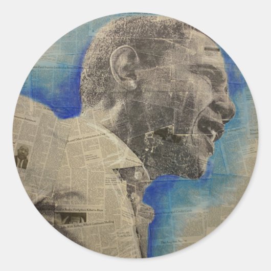 Sticker Rond Obama '08 (Devant)