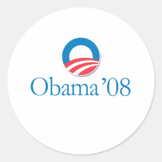 Sticker Rond Obama '08 (Devant)