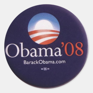 Sticker Rond Obama 2008