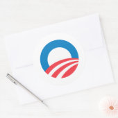 Sticker Rond Obama 2008 O (Enveloppe)