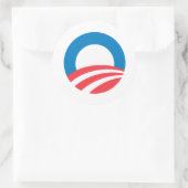 Sticker Rond Obama 2008 O (Sac)