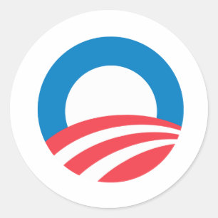 Sticker Rond Obama 2008 O