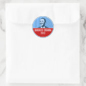 Sticker Rond Obama 2012 (Sac)