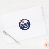 Sticker Rond Obama 2012 (Enveloppe)