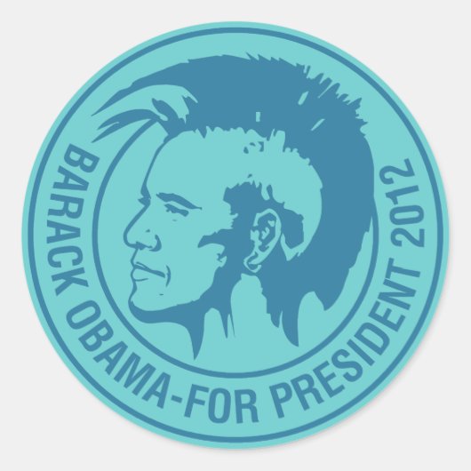 Sticker Rond Obama 2012 (Devant)