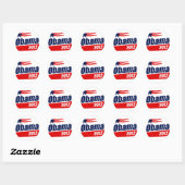 Sticker Rond Obama 2012 (Feuille)