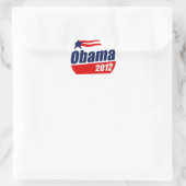 Sticker Rond Obama 2012 (Sac)