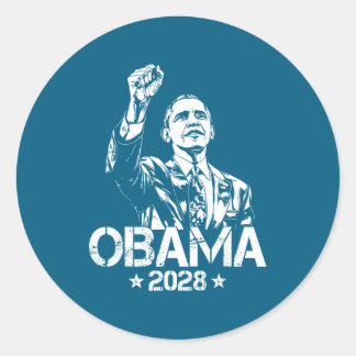Sticker Rond Obama 2028 Let's Fix This Obama 48th President