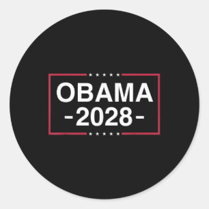 Sticker Rond Obama 2028 Obama pour le président américain Drape