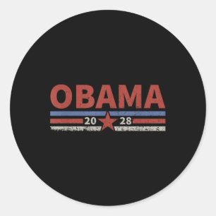 Sticker Rond Obama 2028 Président américain Drapeau patriotique