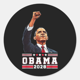 Sticker Rond Obama 2028 Voter Chemise Obama Pour Le Président 2