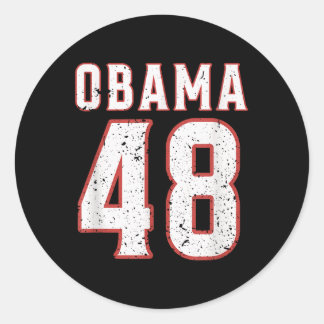 Sticker Rond Obama 48 Le Président Usa America 2028