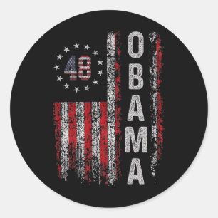 Sticker Rond Obama 48 Président américain Drapeau Obama pour pr
