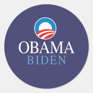 Sticker Rond Obama Biden
