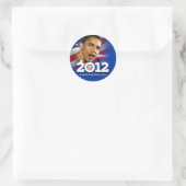 Sticker Rond Obama Biden 2012 (Sac)